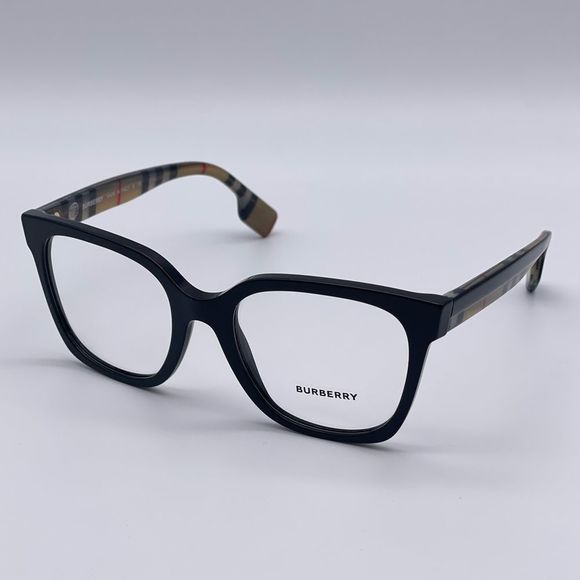 BRAND NEW BURBERRY EVELYN BE2347 3942 Black/Demo Lens Women Eyeglasses - Picture 2 of 12